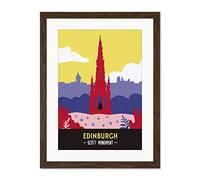 Scotland Travel Edinburgh Scott Monument Large Art Print Poster Wall Decor 18x24 inch Supplied Ready To Hang With Included Mount Brackets