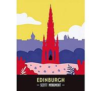 Scotland Travel Edinburgh Scott Monument Wall Art Print