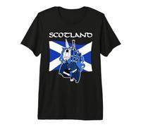 Scotland Unicorn Playing Bagpipes Scottish St Andrews Day Premium T-Shirt