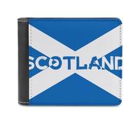 Scotland United Kingdom Scottish Flag Classic Mens Wallets Women Slim Bifold Wallet Card Holder for Front Pocket