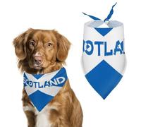 Scotland United Kingdom Scottish Flag Cute Dog Bandana Triangle Adjustable Washable Cat Scarf Pet Accessories