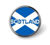 Scotland United Kingdom Scottish Flag Cute Lapel Brooch Pins Badge Metal Round Jacket Hat Bag Accessories Jewelry