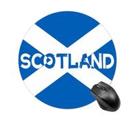 Scotland United Kingdom Scottish Flag Round Mouse Mat Pad Slim Anti-Slip Office Desk Accessories 7.8 Inches