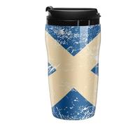 Scotland Vintage Flag Insulated Tumblers with Lid Double-Wall Coffee Cup Cute Travel Mug Reusable for Hot/Ice Drinks