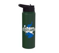 Scotland Vintage Scottish Flag Map Pride Stainless Steel Insulated Water Bottle