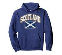 Scotland Vintage Varsity Flag Retro Scottish Pride Graphic Pullover Hoodie