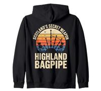 Scotland's Secret Weapon The Great Highland Bagpipe Zip Hoodie