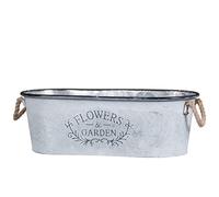 Scotrade Sophisticated Galvanised Trough Planter Use as a planter or decorative ornament.