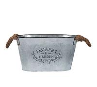 Scotrade Vintage Stunning Galvanised Oval Planter give your garden a truly rural feel.