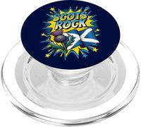 Scots Rock Scottish Flag Thistle Pop Art Comic Kids Men PopSockets PopGrip for MagSafe
