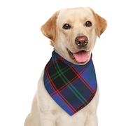 Scots Style Tartan Plaid Green Blue Pets Dog Triangle Bibs Scarf Adjustable Dogs Neckerchief Special Occasions Pet Triangle Scarves For Small Medium Large Dogs