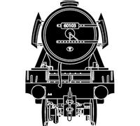 'Scotsman Steam Train' Rubber Stamp - Unmounted Design for Crafting & Scrapbooking, A8 (RS00049108)