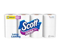 Scott 1000 Sheets Per Roll, 8 Toilet Paper Rolls, Bath Tissue
