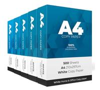 Scott 11 A4 Printer Paper - 2500 Sheets - Smooth, Jam-Free, Bleed-Resistant - Works with Inkjet, Laser Printers & Copiers - Ideal for Home, Office, School & Everyday Printing (5 Reams)