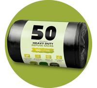 Scott 11 Black Bin Bags, 50 Pack,100L, 33 Microns