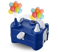 Scott 11 Electric Balloon Pump with Dual Nozzle, Portable Balloon Inflator 220v-240v 600w, Electric Air Pump for Birthdays, Parties, Wedding and Event Decorations (BLUE)