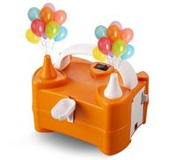 Scott 11 Electric Balloon Pump with Dual Nozzle, Portable Balloon Inflator 220v-240v 600w, Electric Air Pump for Birthdays, Parties, Wedding and Event Decorations (ORANGE)
