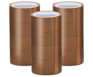 Scott 11 Packaging Tape, Brown, 12 Rolls, 48mm X 66m, Heavy Duty, Low Noise, Secure & Sticky Parcel Tape for Packing Boxes, Moving Boxes, Packing Tape Strong for Moving House