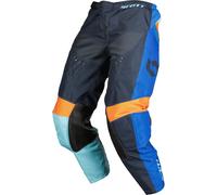 Scott 350 Race Evo 2023 Kids Motocross Pants, blue-orange, size 28