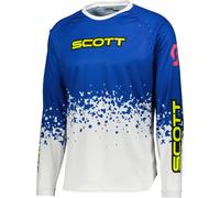 Scott 350 Race Evo Motocross Jersey, blue/white, size S