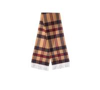 SCOTT CASHMERE Pure Wool Cashmere Tartan Scarf Wrap - Soft Lambswool Plaid Shawl, Winter Stole for Men & Women, Warm Classic Checked with Long Tassel Fringe - Gift Wrap Included (Camel/Brown 1)