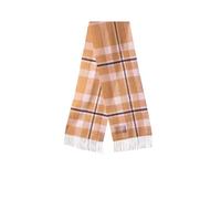 SCOTT CASHMERE Pure Wool Cashmere Tartan Scarf Wrap - Soft Lambswool Plaid Shawl, Winter Stole for Men & Women, Warm Classic Checked with Long Tassel Fringe - Gift Wrap Included (Camel 5)