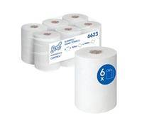 Scott Control 1-Ply Hand Towel Rolls White F4 (Pack of 6) 6623