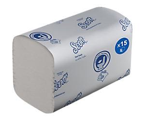 Scott Control Flushable Disposable White Folded Paper Hand Towels 1 Ply 6659 15 Packs x 322 Sheets