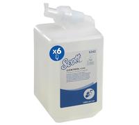 Scott Control Foam Frequent Use Hand Cleanser 6342 - Unscented Foaming Hand Soap - 6 x 1 Litre Clear Hand Wash Refills (6 Litre total)