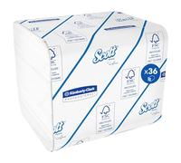 Scott Control Folded Toilet Tissue, 2-Ply Bulk Toilet Paper, Hygienic, Embossed, FSC Certified, Single Sheet Dispensing, 36 Packs x 250 Sheets (9,000 Sheets Total). model nr. 8042