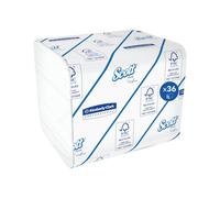 Scott Control Folded Toilet Tissue Paper 2-Ply x250 Sh Pack of 36 8042