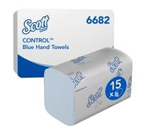 Scott Control Interfold Paper Hand Towels 1 Ply 240 Sheets Blue Pk 15