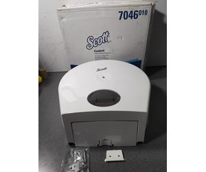 Scott Control Toilet Tissue Dispenser Centrefeed Roll White Jumbo 7046