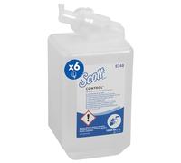 Scott® ControlTM Foam Antibacterial Hand Cleanser 6348, Fragrance-Free Foaming Hand Soap for High-Hygiene Environments , Triclosan-Free - 6 x 1L Clear Refills (6L Total)