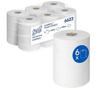 Scott® ControlTM SlimrollTM Hand Towels 6623 - Blue 1-Ply Rolled Paper Towels for Hygienic Hand Drying in Compact Spaces - Food Contact & EU Ecolabel Certified - 6 Rolls x 165m (990m Total)
