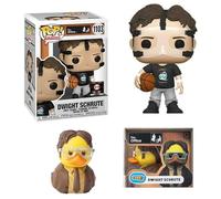 Scott Dunder Mifflin Figure Pop! Vinyl Exclusive Ryan Howard Character Bundled with Pam & Jim Pez Head + Michael Comedy 3-Items Paper Office Show