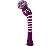 Scott Edward 1 Piece 3# 5# 7# Fairway Wood Knit Golf Head Cover, Customized Numbers/Letters, Such as 1, 3, 5, S, L,Single Side,Purple Stripe