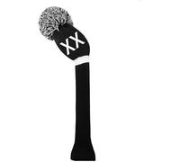 Scott Edward 1 Piece 3# 5# 7# Fairway Wood Knit Golf Head Cover, Customized Numbers/Letters, Such as 1, 3, 5, S, L,Single Side,Black and White Number