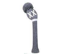 Scott Edward 1 Piece Driver Wood（460cc) Knit Golf Head Cover, Customized Numbers/Letters, Such as 1, 3, 5, S, L,Single Side,Grey White Number