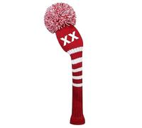 Scott Edward 1 Piece Hybrid Wood Knit Golf Head Cover, Customized Numbers/Letters, Such as 1, 3, 5, S, L,Single Side,Crimson Red