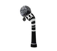 Scott Edward 1 Piece Hybrid Woood Knit Golf Head Cover, Customized Numbers/Letters, Such as 1, 3, 5, S, L,Single Side,Black Stripe