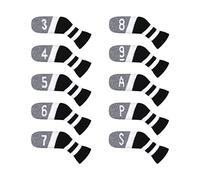 Scott Edward 10 Pcs Golf Club Head Covers for Irons Cuteness Basically Socks Shape Washable Durable Golf Club Head Protector Double Sided Knit for All Brands Callaway, Ping, Taylormade, Cobra Etc