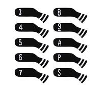 Scott Edward 10 Pcs Golf Club Head Covers for Irons Cuteness Basically Socks Shape Washable Durable Golf Club Head Protector Double Sided Knit for All Brands Callaway, Ping, Taylormade, Cobra Etc