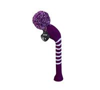 Scott Edward 1PCS Fairway Knitted Golf Club Cover Head Cover with a Pom Pom Fits Well Fairway Wood Club with Rotating Number Tags for Male/Female Golfers (Purple)
