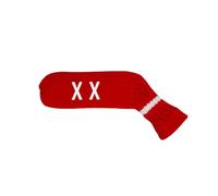Scott Edward 1PCS Golf Knitted Blade Putter Cover,Double Layers knit,Cute and Soft Acrylic Fabric,Single/Double Sided Customization(Red Stripe)