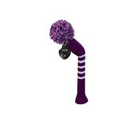 Scott Edward 1PCS Hybrid Knitted Golf Club Cover Head Cover with a Pom Pom Fits Well Hybrid Wood Club with Rotating Number Tags for Male/Female Golfers (Purple)