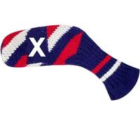 Scott Edward 1PCS Knitted Golf Club Head Covers for Irons Wedge Cuteness and Basically Socks Shape Washable Golf Club Head Protector on Pattern Style Double Sided Customized(Tricolor Stripe)