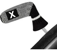 Scott Edward 1PCS Knitted Golf Club Head Covers for Irons Wedge Cuteness and Basically Socks Shape Washable Golf Club Head Protector on Pattern Style Double Sided Customized(Black White Dot)
