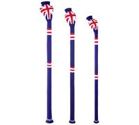 Scott Edward 3pcs/Set Knitted Golf Club Cover Long Full Coverage Golf Club Cover Fits Well Golf Club Protector for Male/Female on UK Flag Style
