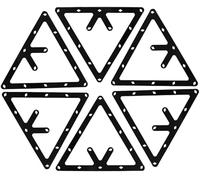 Scott Edward 6pcs Pool Magic Ball Rack Billiards Sheet Pool Pro Triangle Cue Accessories for Rack 6 Ball Combo Pack and Snooker(White)